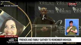 RIP Mshoza  Friends and family gather to remember Nomasonto Mshoza Maswanganyi Mzambiya [upl. by Ralyt]