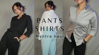 Trousers Pants amp Shirt Haul Starting 500  Workwear amp College wear 2023 [upl. by Nauqyt685]