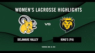 Womens Lacrosse vs Kings Pa  Highlights 3282024 [upl. by Stricklan]