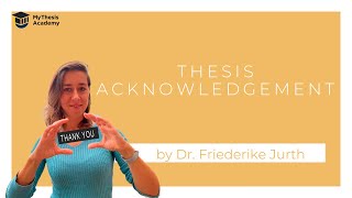 ✍ How to Write a Thesis Acknowledgement Just Saying „Thank You” [upl. by Toll]