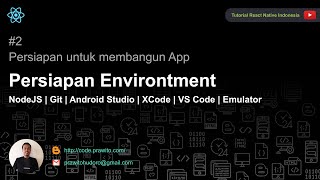 Persiapan Environtment  Install Software apa saja yang diperlukan untuk menjalankan React Native [upl. by Heiney]