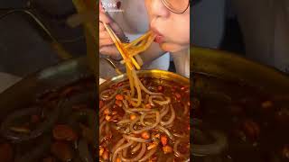 Spicy glass noodles 🍜 food koreancooking mukbang koreanfood [upl. by Lennahc612]