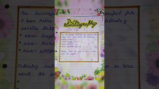 how to write bibliography📝 how to make bibliography page for project short projectfile youtuber [upl. by Viafore416]