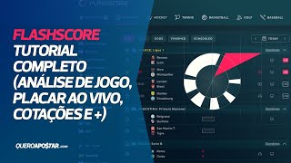 Flashscore  Tutorial completo Como analisar um jogo placar ao vivo cotações e muito [upl. by Odlanier]