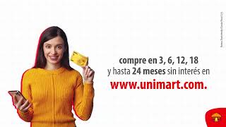 Davivienda  Tarjeta Davivienda Unimart hasta 24 meses sin intereses [upl. by Attenra]