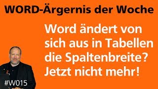 WordÄrgernis Spaltenbreite ändert sich automatisch • Für 2013 2010 2007 • Markus Hahner® [upl. by Jasmine30]