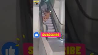 Watch these people use the escalator for the first time 🤣 shorts escalator [upl. by Attenhoj]