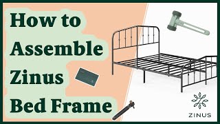 How to Assemble Your Heidi Metal Platform Bed Frame from Zinus [upl. by Annaynek497]