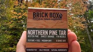 Brick Box Northern Pine Tar Soap Review [upl. by Ayekim]