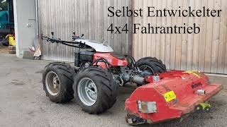 Der erste Motormäher mit 4x4 Antrieb  Mäsäs Bogie CC66  WSAgrarvideos [upl. by Jean-Claude114]