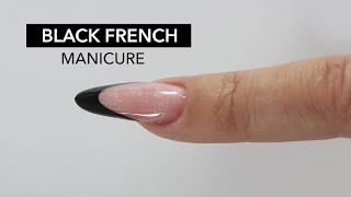 Tutorial Black French Manicure 🖤 [upl. by Outlaw30]