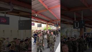 Ankunft deutscher Soldaten  Begrüßung durch das Marinemusikkorps Wilhelmshaven bundeswehr lourdes [upl. by Stefa810]