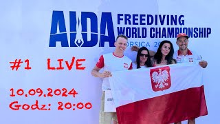 🇵🇱 1 Relacja z 33 Mistrzostw Świata we Freedivingu Głębokościowym Aida Korsyka 2024 [upl. by Wohlen874]