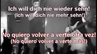 Oomph Ich Will Dich Nie Mehr Sehen  Lyrics AlemánEspañol [upl. by Myrna]