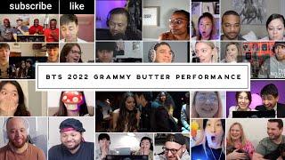 BTS 2022 Grammy Butter Performance  Reaction Mashup  VVZA [upl. by Naldo]