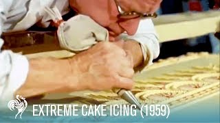 Extreme Cake Icing 1959  British Pathé [upl. by Scarlet910]