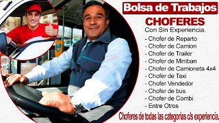 Empleo  Trabajo para choferes conductores con o sin experiencia 2024 [upl. by Britt]