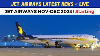 Jet Airways Latest News  Jet Airways Revival Update 2024 [upl. by Ahtnammas]