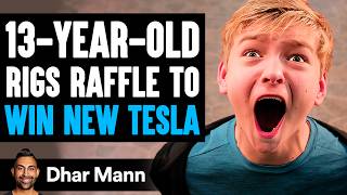 14YearOld RIGS RAFFLE TO WIN New TESLA What Happens Next Is Shocking  Dhar Mann Studios [upl. by Rugg]