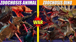 Zoochosis Animals vs Zoochosis Dino Turf War  SPORE [upl. by Ecela]