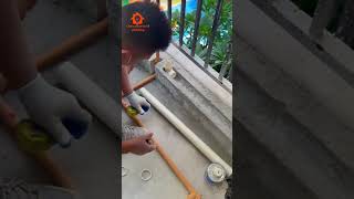 Plumbing pvc drain line installation method plumbing professionalplumbing pvc [upl. by Ingrim]