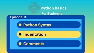 Basic Syntax Indentation and Comments in python [upl. by Asilanom]