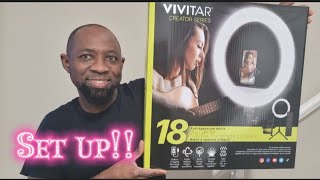 How to set up Vivitar Creator Series Ring Light How to set up Ring Light [upl. by Neelyaj376]