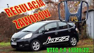 Regulacja luzów zaworowych Honda Jazz 14 VTEC L13Z1Z2 valve clearance adjustment [upl. by Yonah]