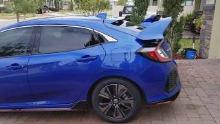 2017 Civic Hatchback EX Replica Type R Spoiler Installation Tips [upl. by Anaujait]