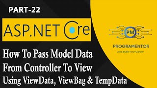 22  How To Pass Model Data From Controller To View Using ViewData ViewBag amp TempData HindiUrdu [upl. by Ahsuas]