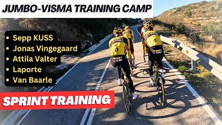 A look inside JUMBO VISMA training Ride  Jonas VINGEGAARD and Sepp KUSS on winter Training Camp [upl. by Nosak]