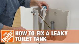 How to Fix a Leaky Toilet  How to Stop a Running Toilet Tank  The Home Depot [upl. by Ymmas375]