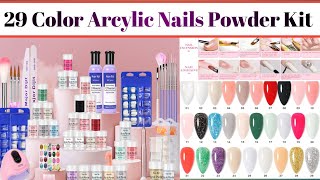 Best Nail polish Kit For Womens  Acrylic Nail Kit29 Colors Acrylic Powder with 60ml Acrylic Liquid [upl. by Lateehs801]