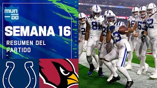 Indianapolis Colts vs Arizona Cardinals  Semana 16 NFL Game Highlights [upl. by Ahsinehs]