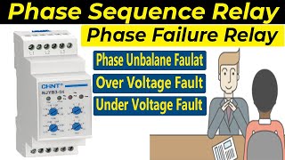 Phase Sequence Relay  Phase Failure Relay  Over Voltage amp Under Voltage Protection Relay [upl. by Aitam775]