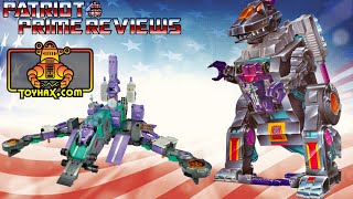 Patriot Prime Reviews 1986 Transformers G1 Trypticon with Toyhax Upgrade Decal Set [upl. by Keefer]