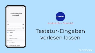 TastaturEingaben vorlesen lassen  Samsung Android 14  One UI 6 [upl. by Annaihr466]