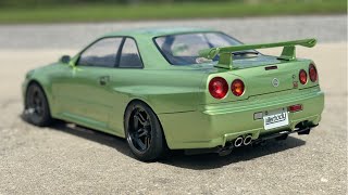 Nissan Skyline GTR R34 realistic rc car [upl. by Elleinet487]