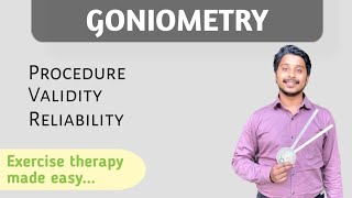 Goniometry part6  procedure  validity and Reliability of goniometer  Exercise Therapy [upl. by Gershom]