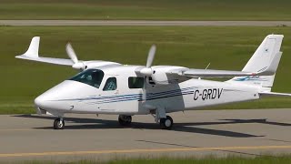 Tecnam P2006T landing at Calgary Springbank Airport CYBW [upl. by Repsag]