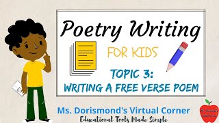 ✏️ How to Write a Free Verse Poem  Poetry Writing for Kids and Beginners [upl. by Gross45]