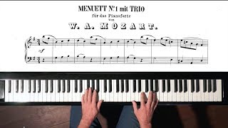 Mozart Menuet No1 K1 TAKE 1 1st Composition 5 YEARS OLD [upl. by Aulea]