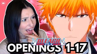 REACTING to ALL ‘BLEACH’ OPENINGS 117 For The FIRST Time [upl. by Aleira375]