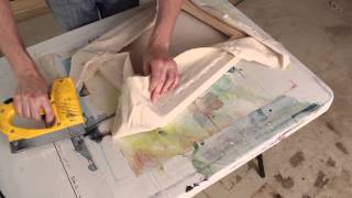 How to Stretch Canvas Make Your Own Canvas Pt 2 [upl. by Nage]