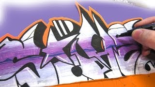 Purple Haze Graffiti Speed Art [upl. by Anicart]