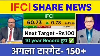 IFCI share latest news  10 Year record टूटा 🚀  IFCI share latest Target [upl. by Anyahs]