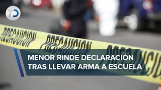 Menor que introdujo un arma de fuego y disparó en secundaria de Iztapalapa rinde su declaración [upl. by Nylessej]