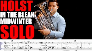 Holst ❄️IN THE BLEAK MIDWINTER❄️ arr Iain Mundy Euphonium Solo [upl. by Atipul]