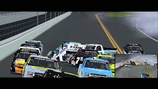 NR2003 2020 Ty Majeski Flip  Daytona Reenactment [upl. by Einafats]