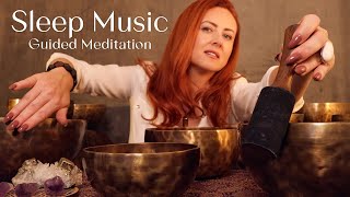 Soft Spoken Bowls Meditation for SLEEP 💜 ASMR Qi Sounds Sleep Music Himalayan Singing Bowls [upl. by Norrek]